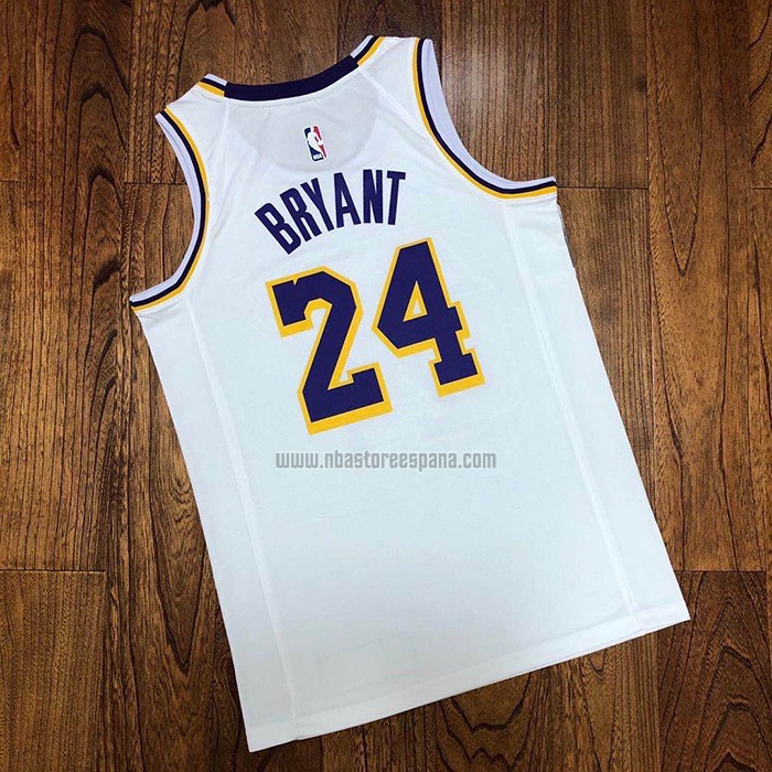 Camiseta Los Angeles Lakers Kobe Bryant NO 24 Association 2018-19 Blanco2